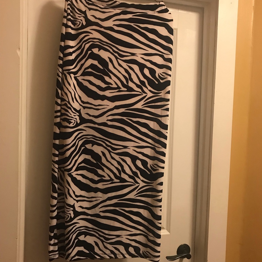 Zebra maxi skirt
